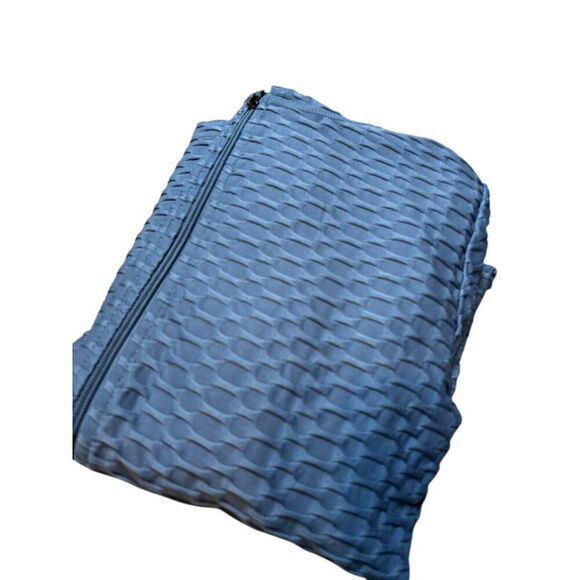 High-Waisted Honeycomb Pattern Leggings L/XL By New Mix - Picture 10 of 11